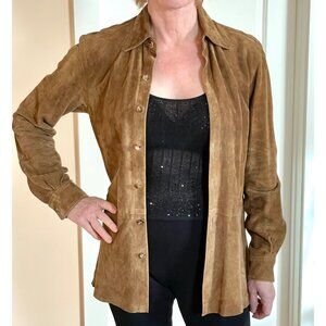 Juliana Collezione Womens Suede Leather Dressage Jacket Sz S Long Sleeved